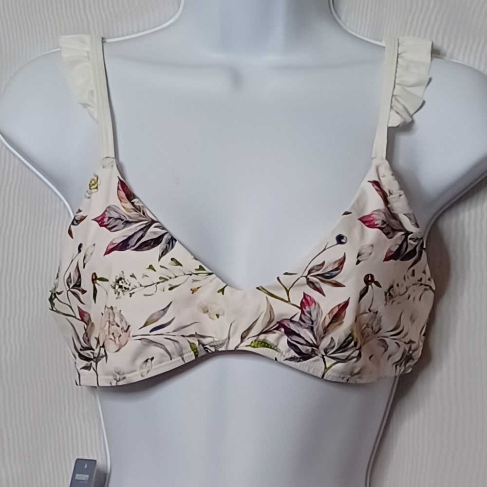Mosmann Australia Laila Tankini Floral Print Top Swimwear. M